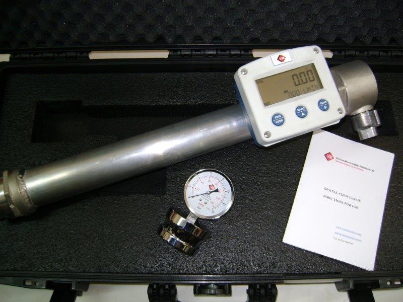 VM 2 1/2" Digital Flow Gauge c/w Black Case Vernon Morris